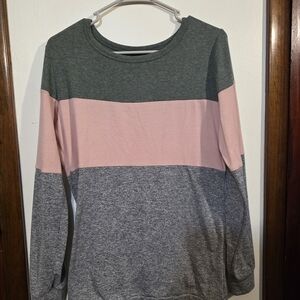 Colorblock Long Sleeve Top